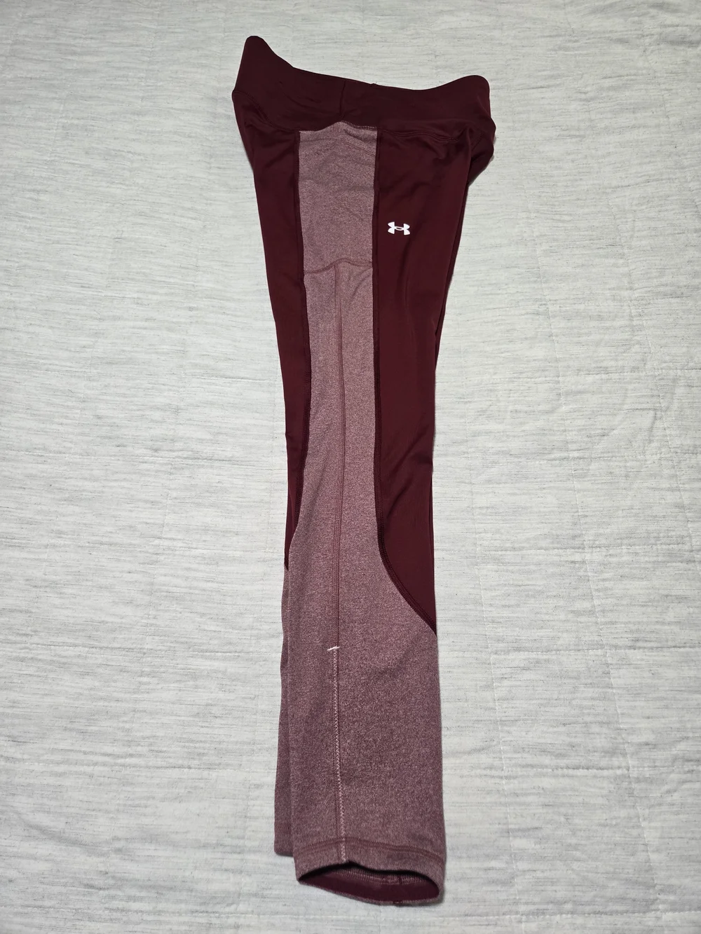 Under Armour Womens Burgundy and Heathered Maroon Leggings - Picture 4 of 9